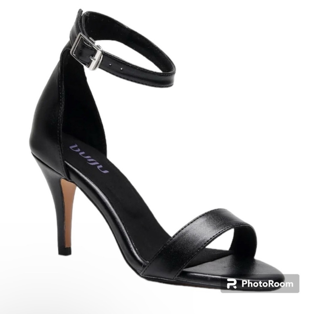 NWT BURJU Zoe Classic Strappy Heeled Sandals | Black | size 9